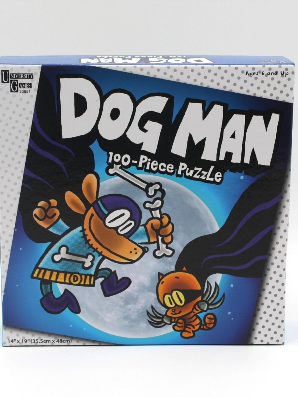 Dog Man and Cat Kid 100 Piece Jigsaw Puzzle- University Games 14" x 19" COMPLETE